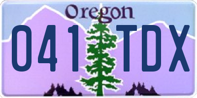 OR license plate 041TDX