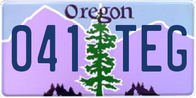 OR license plate 041TEG