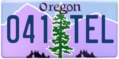 OR license plate 041TEL