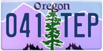 OR license plate 041TEP