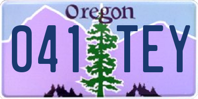 OR license plate 041TEY