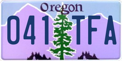 OR license plate 041TFA