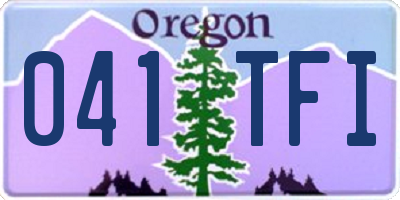 OR license plate 041TFI
