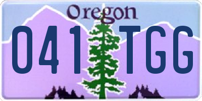 OR license plate 041TGG
