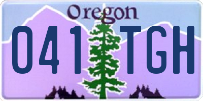 OR license plate 041TGH
