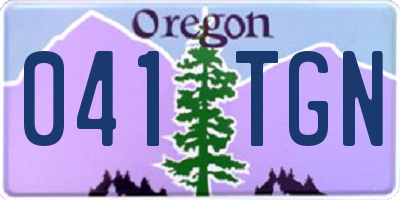 OR license plate 041TGN