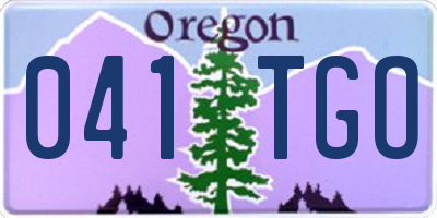 OR license plate 041TGO