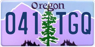 OR license plate 041TGQ
