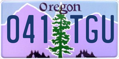 OR license plate 041TGU