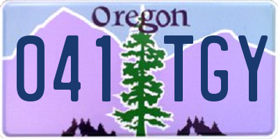 OR license plate 041TGY