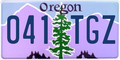 OR license plate 041TGZ