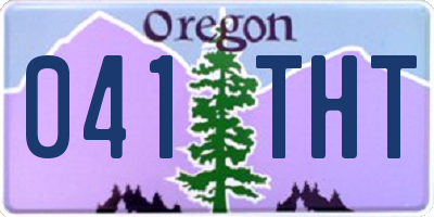 OR license plate 041THT