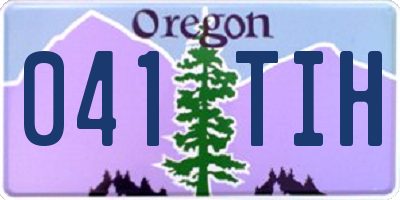 OR license plate 041TIH
