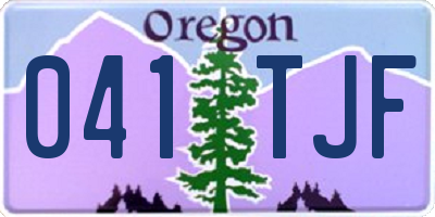 OR license plate 041TJF