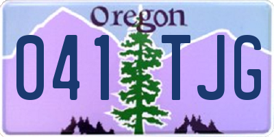 OR license plate 041TJG