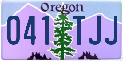 OR license plate 041TJJ