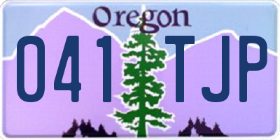 OR license plate 041TJP