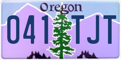 OR license plate 041TJT
