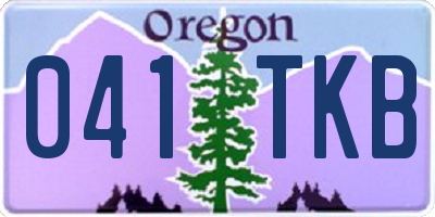 OR license plate 041TKB
