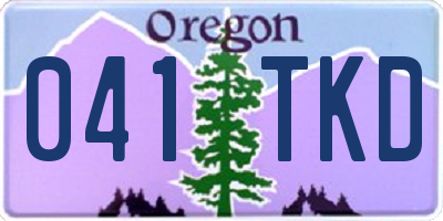 OR license plate 041TKD