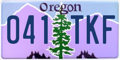 OR license plate 041TKF
