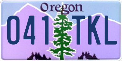 OR license plate 041TKL