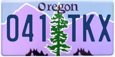 OR license plate 041TKX