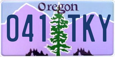OR license plate 041TKY