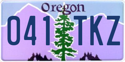 OR license plate 041TKZ