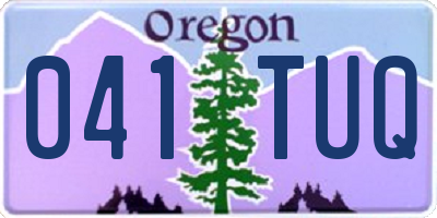 OR license plate 041TUQ