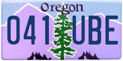 OR license plate 041UBE