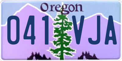 OR license plate 041VJA