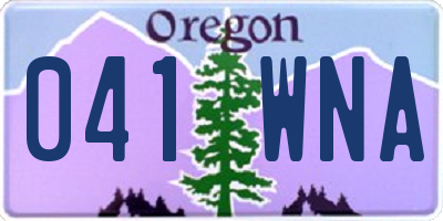 OR license plate 041WNA