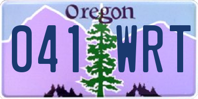 OR license plate 041WRT