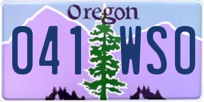OR license plate 041WSO