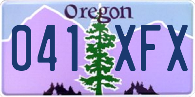 OR license plate 041XFX
