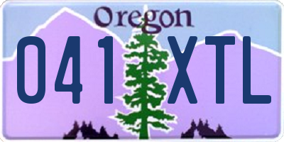 OR license plate 041XTL