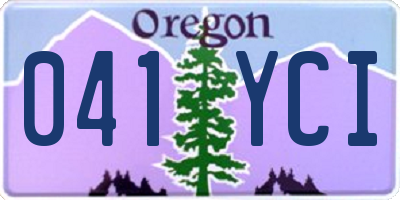 OR license plate 041YCI