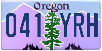 OR license plate 041YRH