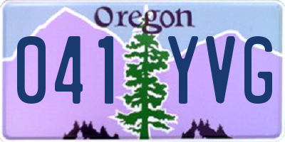 OR license plate 041YVG