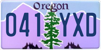 OR license plate 041YXD
