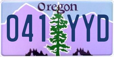 OR license plate 041YYD