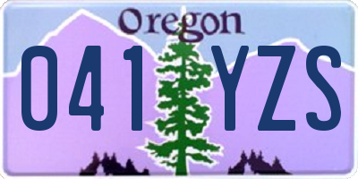 OR license plate 041YZS