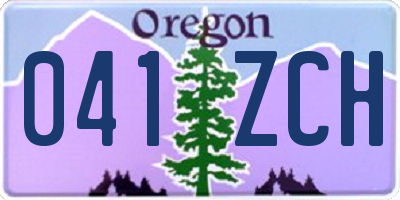 OR license plate 041ZCH