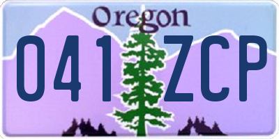 OR license plate 041ZCP