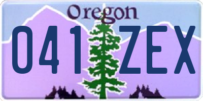 OR license plate 041ZEX