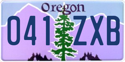 OR license plate 041ZXB