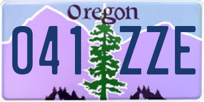 OR license plate 041ZZE