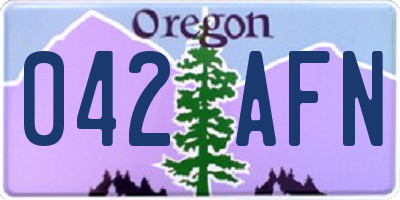 OR license plate 042AFN