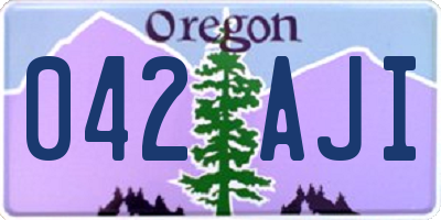 OR license plate 042AJI